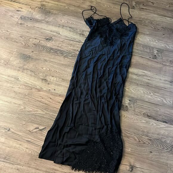 Róhe Black V-Neck Slip Dress - Picture 7 of 7